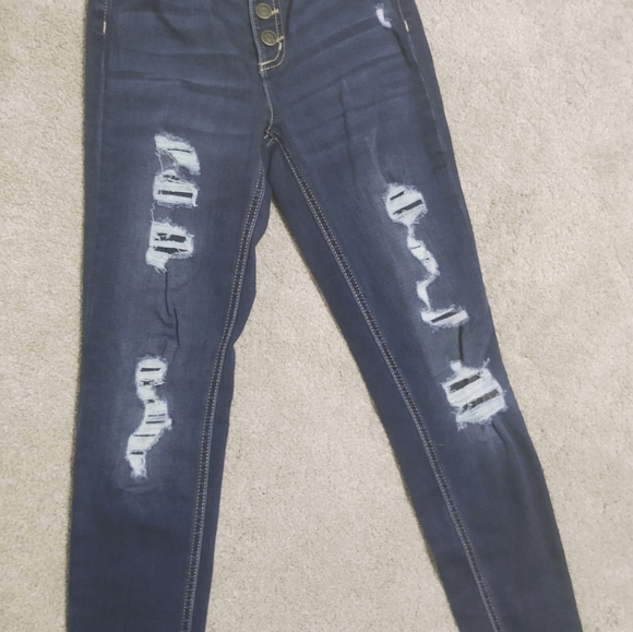 JUSTICE Button Fly / Snap Jeans size 14 Junior - Picture 4 of 6